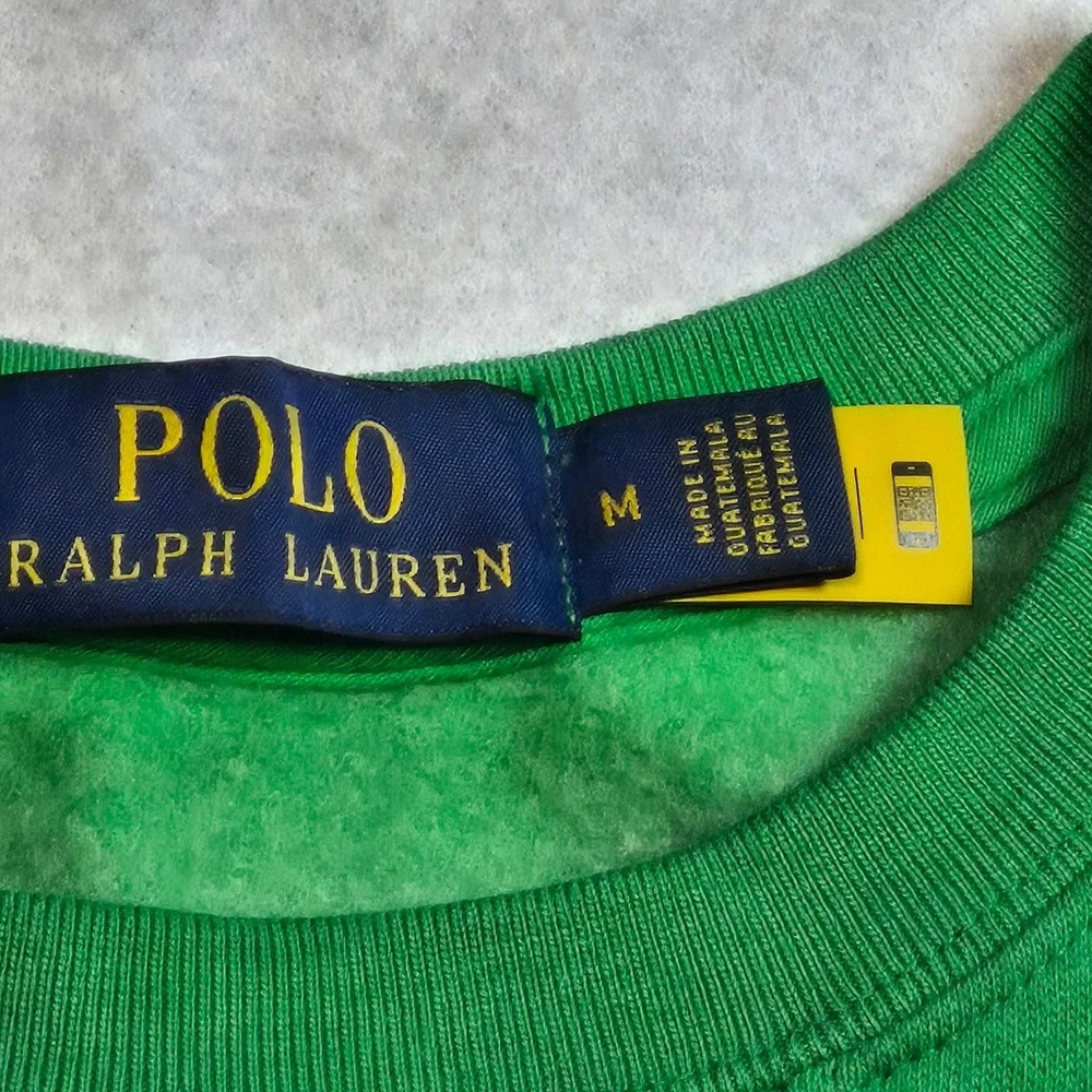 Polo Ralph Lauren Polo Bear Sweatshirt Mens M Green Crewneck Graphic Pullover